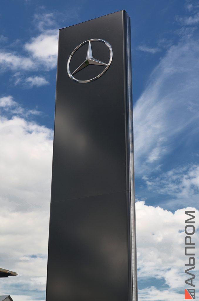Монтаж стелы Mercedes в Самаре